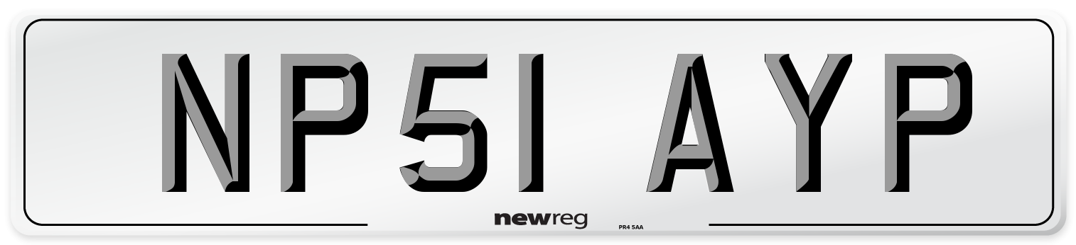 NP51 AYP Number Plate from New Reg
